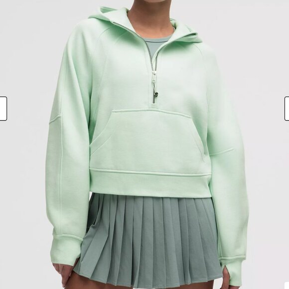 Lululemon Athletica Scuba Oversized Half-Zip Hoodie Sea Mint XS/S - Picture 1 of 7